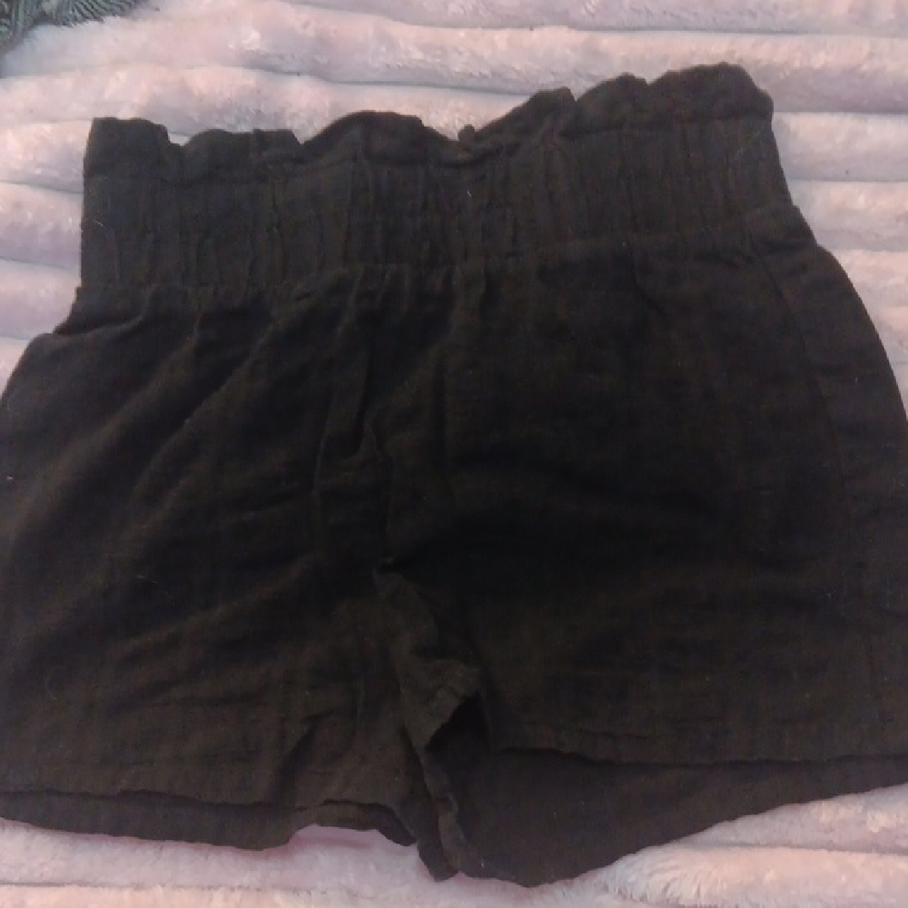 Black High-Waisted Shorts